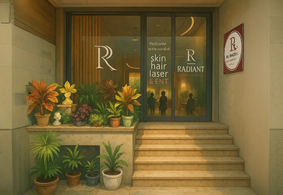 Radiant Skin Clinic entrance in Jaipur