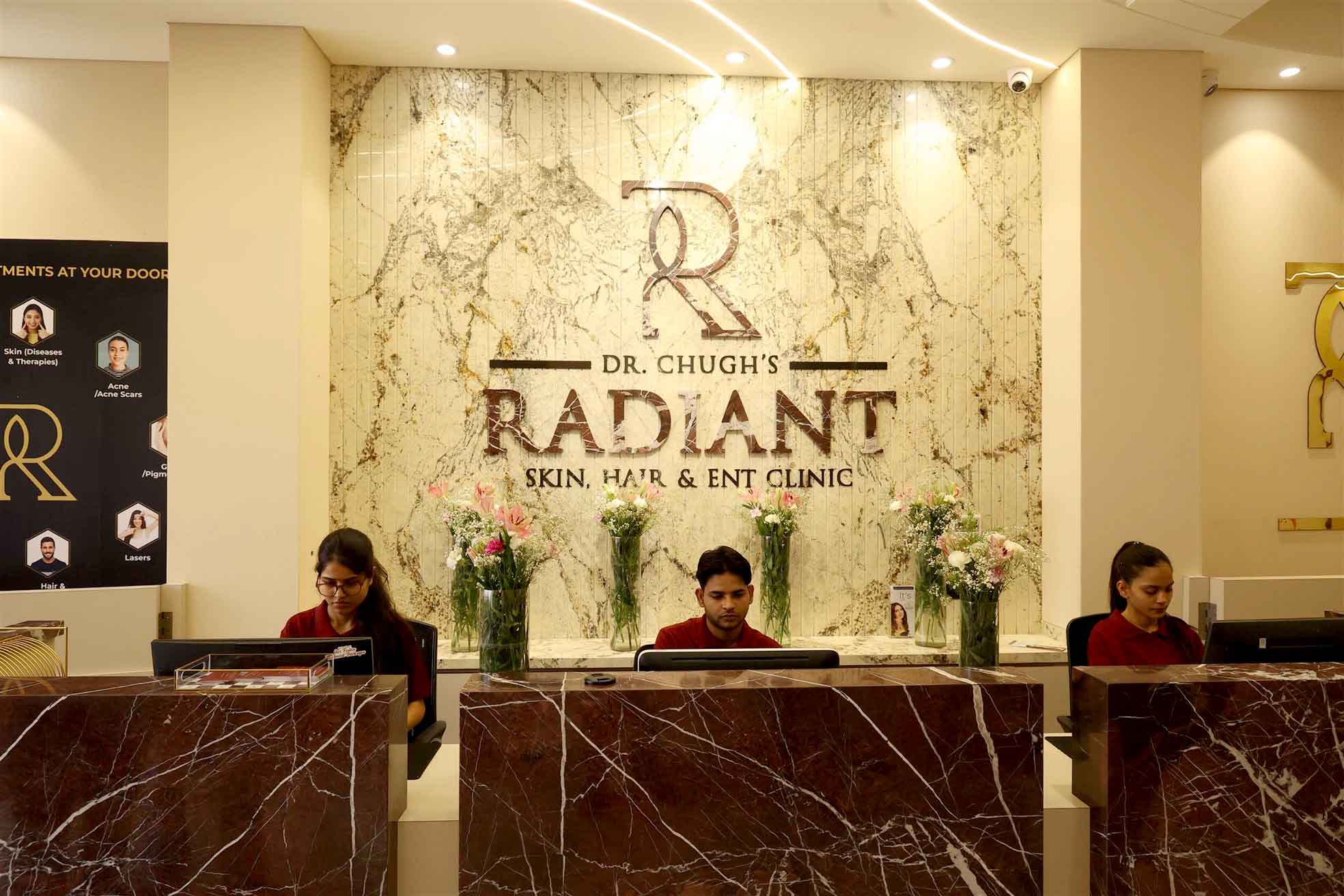 Radiant Skin Clinic front desk area