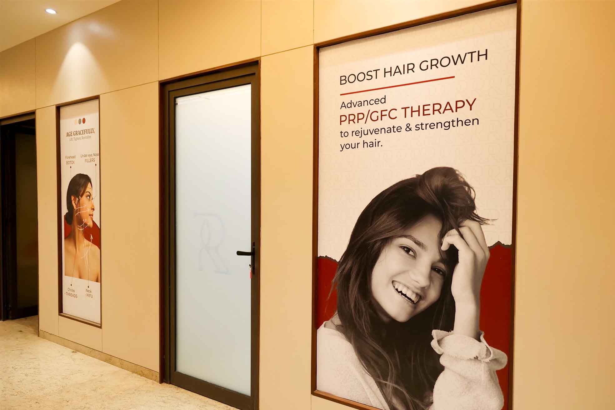 Radiant Skin Clinic treatment room hallway